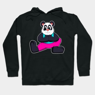 Panda at Yoga stretching exercises Hoodie